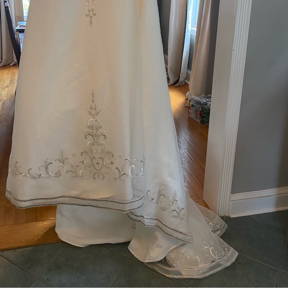 Ivory Strapless Short Gown with Ruffles main image 1